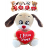 PLYŠ Zvířátko se srdíčkem I Love You 4 druhy
