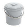 Šedé plastové vedro s vekom 10 l CURVER