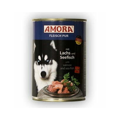 AMORA Fleisch Pur s lososom a morskými rybami - 400 g