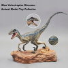 Bábika - Modrý Velociraptor Dinosaurus Figurine so základným (Bábika - Modrý Velociraptor Dinosaurus Figurine so základným)