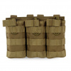 Airsoft púzdro MOLLE trojité otvorené na zásobníky M4 Delta Armory Tan