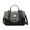 Kabelka The Medium Satchel Black and White Dogtooth - Islander