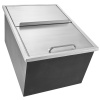 SucceBuy Chladnička 55,23L 608x457x333MM Nerezová Oceľ s posuvným vekom