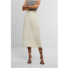 Ladies Soft Denim Midi Skirt - whitesand 31