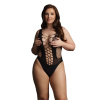 Contrast Fence Net Teddy - Queen Size - Black