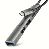 AXAGON HUE-STC, 4x USB ALU STRIP hub, 1x USB-A 5Gbps, 2x USB-A & 1x USB-C 480Mbps, kabel USB-C 12cm HUE-STC