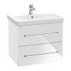 Villeroy & Boch AVENTO - Skrinka pod umývadlo 576x484 mm, 2 zásuvky, Crystal White A88900B4