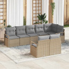 zahrada-XL Súprava záhradných pohoviek 8 pcs Béžová Poly ratan 3346430