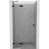 Mexen, Mexen Lunar ľavé výklopné sprchové dvere 80 cm, transparentné, čierne - 834-080-000-70-00-L