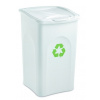 Manutan Plastový odpadkový kôš BEGREEN na triedený odpad, 50 l, biely