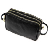 Dámska kožená crossbody kabelka čierna na plece Luka 26-088 DOLLARO