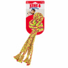 KONG Wubba Weaves with Rope Green - hračka pre psa so škrípajúcim povrazom, so zapletenými chvostmi a loptou, zelená - XL