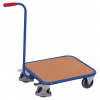 Variofit Prepravná plošina s madlom, Variofit, ložná plocha 60 x 50 cm, do 250 kg, modrá/antracit Farba: modrá RAL5010