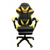Herné kancelárske kreslo s podnožkou COYOTE, čierno-žlté