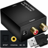 OPTICKÝ KONVERTOR DAC ADAPTÉR COAXIAL TOSLINK PRE 2x RCA CINCH + NAPÁJACÍ ADAPTÉR