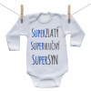 Boodyy Body s dlhým rukávom Super zlatý, super hlučný, super syn 92 (18-24 mesiacov)