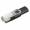 Hama USB 2.0 Flash Drive Rotate, 64 GB, 15 MB/s, čierna/strieborná - HAMA 104302