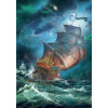 Diamantové maľovanie Norimpex 40x30 cm Pirátsky koráb Jolly Roger v búrlivej noci