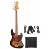 VINTAGE V49 COASTER BASS GUITAR PACK - 3 TONE SUNBURST