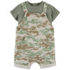 CARTER'S Set 2dielny tričko kr. rukáv, kraťasy na traky Green Camo chlapec 3m 1N080310_3M