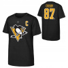 Detské tričko Sidney Crosby Pittsburgh Penguins NHL Flat Captains Meno a Číslo Bavlna T