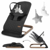 Lehátko hojdačka pre bábätká Kidwell LARO Black/Wooden, skladacie hračky