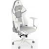 Endorfy herní židle Scrim OWH / kombinace textil / kůže/ bílá
