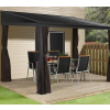 Hliníková pergola Sojag Portland 10x12, sivá farba 288x367x240 cm