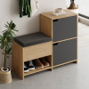 Skrinka na topánky / Botník Haven Shoe Bench - Oak, Anthracite