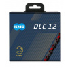 Reťaz KMC DLC 12 Black/Red, 12 Speed