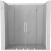 Mexen Velar Duo posúvacie sprchové dvere 200 cm, Priehľadné, Biele - 871-200-000-02-20