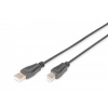DIGITUS Digitus AK-300105-030-S USB kábel USB 2.0 3 m USB A USB B Čierna (AK-300105-030-S)