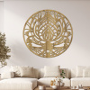 drevo zivota Drevená mandala na stenu ŽENSKEJ SILY Farebný vzor: Dub zlatý, Priemer: 95