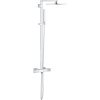GROHE Euphoria Cube EcoJoy nástenný sprchový systém s termostatom, horná sprcha 1jet 230 x 230 mm, tyčová ručná sprcha 1jet, chróm, 26087000