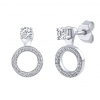 Stříbrné náušnice pecky Ellery s pravým topazem MWE13404C