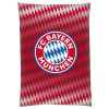FC BAYERN MNICHOV Fleecová deka FC Bayern Mníchov, červeno-biela, 130x170 cm