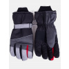 Rukavice - Päť -feedous yoclub 146 čierny, šedý, viacstorivo (Pánske rukavice hrubé lyžiarske rukavice 22 cm)