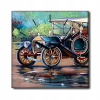 Canvas Hodiny visiace retro auto vintage 30x30 (Canvas Hodiny visiace retro auto vintage 30x30)