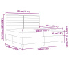 vidaXL Posteľ s box springom a matracom svetlosivá 200x200 cm tkanina - Sivá - 265470-282130