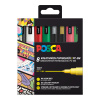 súprava popisovačov PC-3M , CHRISTMAS, 0,9 - 1,3 mm, mix vianočných farieb (8 ks)