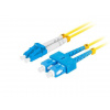 LANBERG optický patch cord SM SC/UPC-LC/UPC duplex 2m LSZH G657A1 priemer 3mm, farba žltá