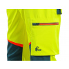 Nohavice CXS BEDFORD, výstražné, pánske, softshell, žlto-petrolová, veľ. 52