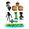 Výtlač cukrová hmota na tortu MINECRAFT postavy w2