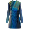Desigual Krátke šaty VEST_SHIRA 25WWVK43 Modrá