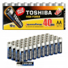 Alkalická batéria Toshiba AA (R6) 40 ks