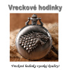 Vreckové hodinky - retro strieborný GOT STARK 2 3D dizajn