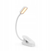 Cubenest LED lampička s klipom LTW02 - biela - ohýbateľná - s USB káblom