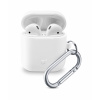 Ochranný kryt s karabínou Cellularline Bounce pre Apple AirPods 1 & 2, biely