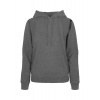 Dámska mikina s kapucňou Built your Brand Basic - Tmavosivý melír 4XL