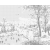 ZUTY Bodkovanie - ZIMNÁ KRAJINA S PASŤOU NA VTÁKY (PIETER BRUEGEL) Rámovanie: vypnuté plátno na rám, Rozmer: 80x100 cm